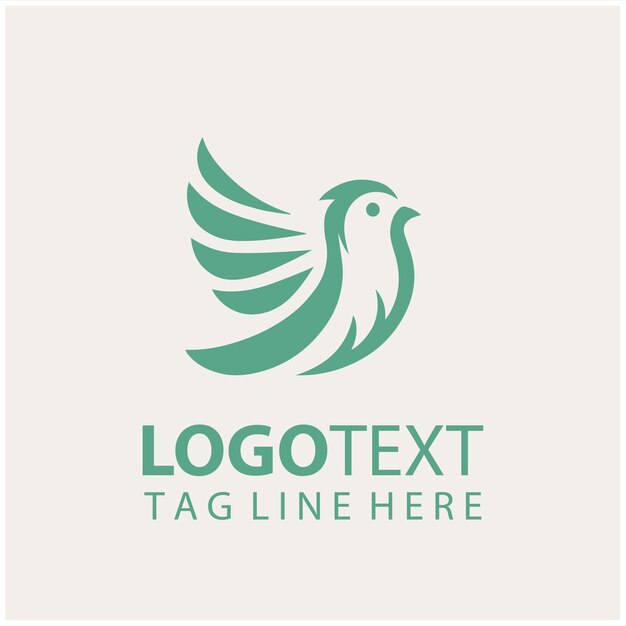un logotipo para el sitio web obtener su propia línea línea en un fondo verde