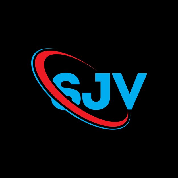 Logotipo de SJV SJV letra SJV diseño de logotipo de letra Iniciales SJV logotipo vinculado con círculo y mayúscula logotipo de monograma SJV tipografía para negocios de tecnología y marca inmobiliaria
