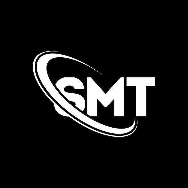 Logotipo SMT letra SMT diseño de logotipo de letra SMT iniciales SMT logotipo vinculado con círculo y mayúscula monograma logotipo SMT tipografía para negocios de tecnología y marca inmobiliaria