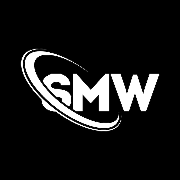Logotipo SMW letra SMW diseño de logotipo de letra SMW iniciales SMW logotipo vinculado con círculo y mayúscula monograma logotipo SMW tipografía para negocios tecnológicos y marca inmobiliaria