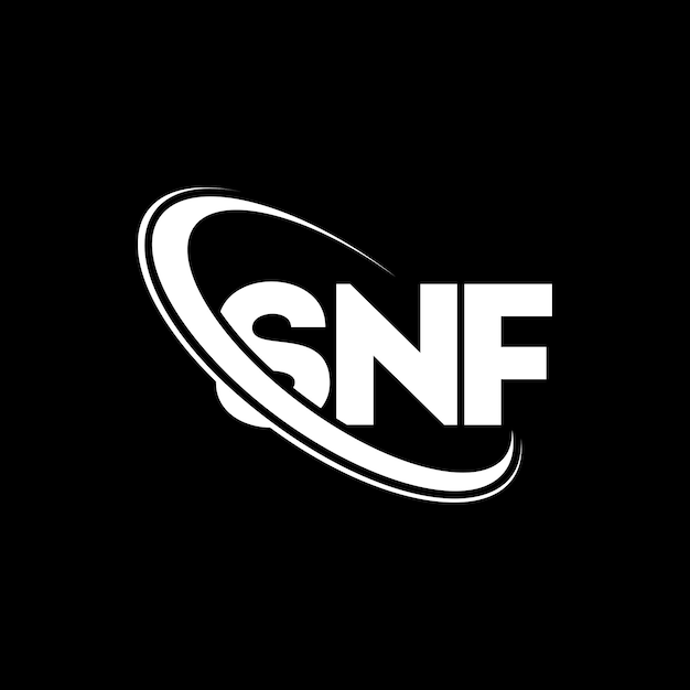 Logotipo SNF: Diseño del logotipo de la letra SNF: Iniciales: Logotipo de SNF vinculado con círculo y monograma en mayúscula: Logotipo SFF: Tipografía para negocios tecnológicos y marca inmobiliaria.