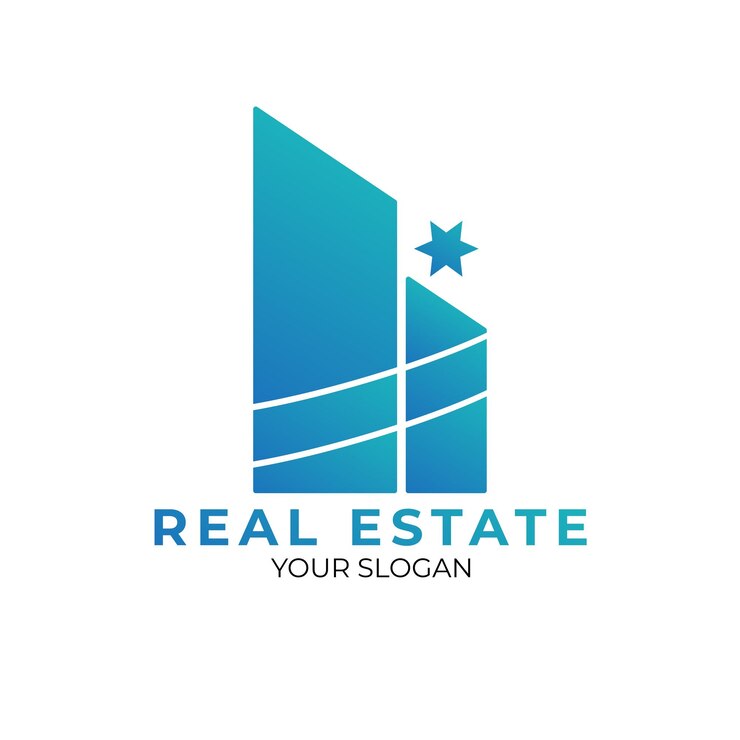 Vector logotipo de la sociedad inmobiliaria minimalis