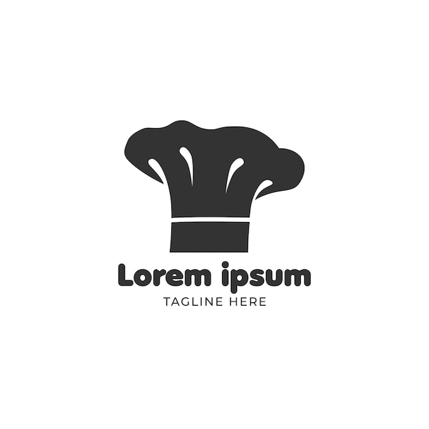 Logotipo de un sombrero de chef Diseño plano moderno