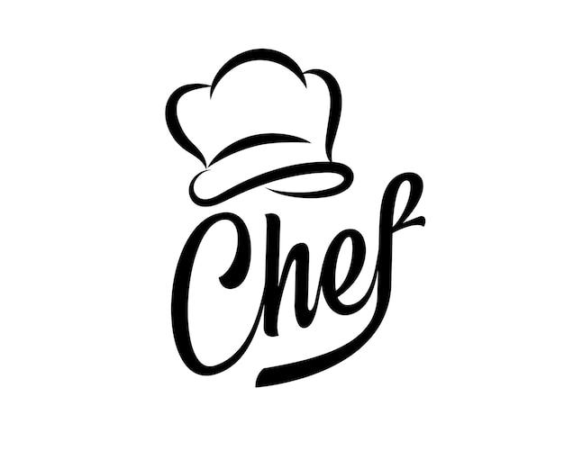 Logotipo del sombrero del chef del restaurante