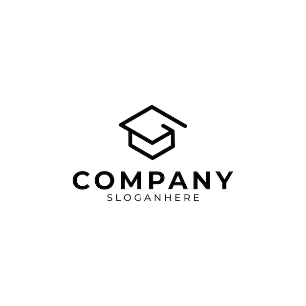 Logotipo de sombrero de graduación