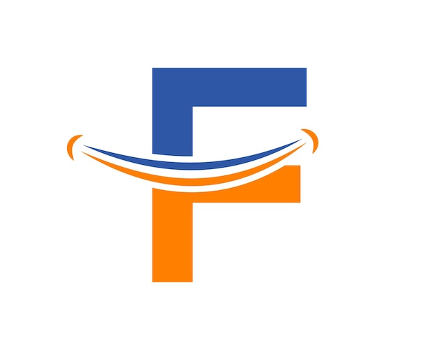 Logotipo de sonrisa con el concepto de la letra F Inicial de la letra F Happy logotipo de la letra F concepto de logotipo de sonrisa