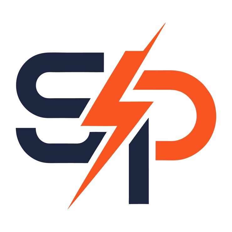 Vector el logotipo de sp power amplificador moderno vector minimalista jpg