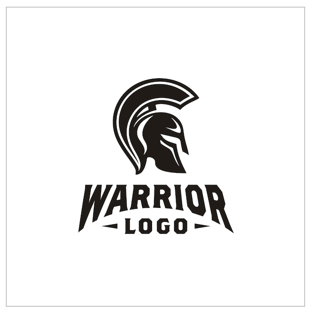 Logotipo de spartan warrior helmet