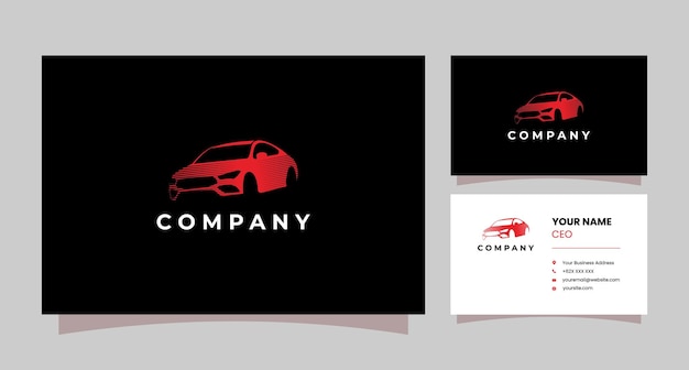 Logotipo de sportcar con tarjeta de visita