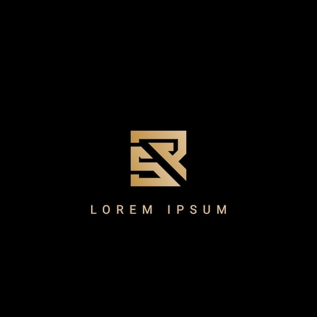 Logotipo SR y logotipo RS basados en iniciales creativas mínimas Monograma elegante creativo SR RS