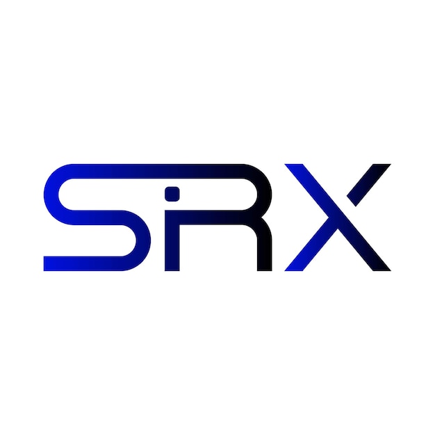 Logotipo SRX monograma inicial gradiente diseño vectorial de identidad empresarial de marcas de letras minimalistas modernas