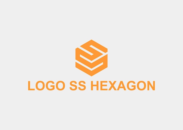 LOGOTIPO SS LETRA HEXÁGONO NOMBRE DE LA EMPRESA