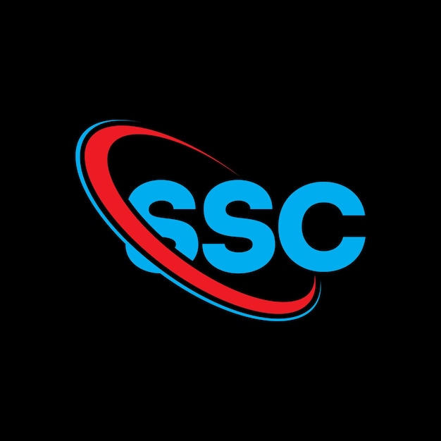 Logotipo SSC letra SSC diseño de logotipo de letra SSC iniciales SSC logotipo vinculado con círculo y mayúscula monograma logotipo SSC tipografía para negocios de tecnología y marca inmobiliaria
