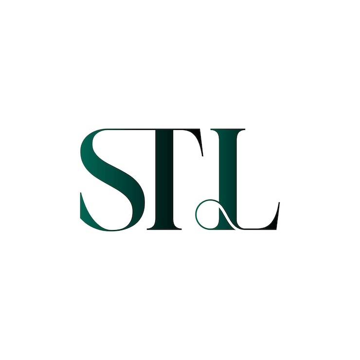 Vector el logotipo de stl monograma inicial elegante diseño de símbolo creativo minimalista moderno