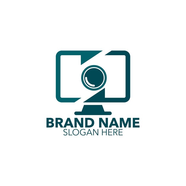 El logotipo de su empresa se encuentra en las plantillas del logotipo de la computadora y la cámara.