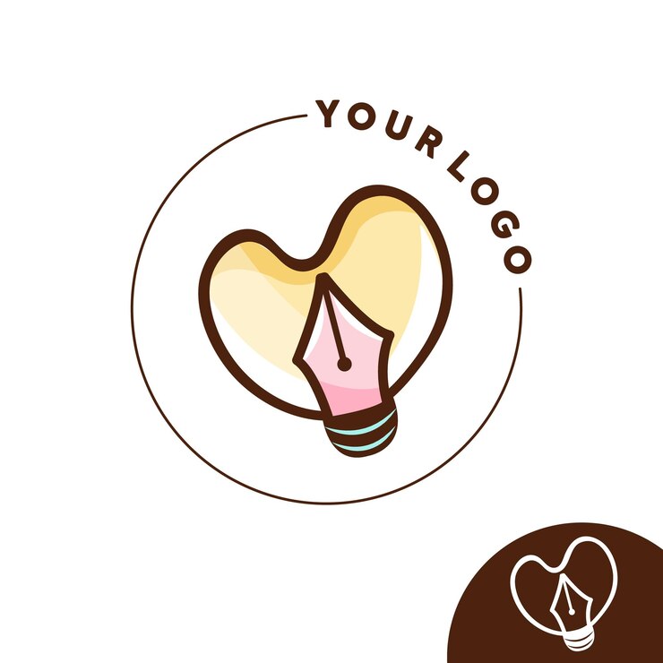 Vector un logotipo para su logotipo y un corazón que dice su logotipo
