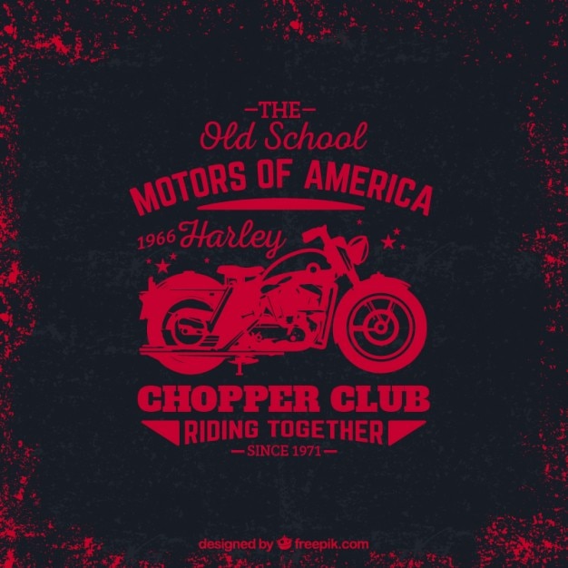 Logotipo sucio de club chopper