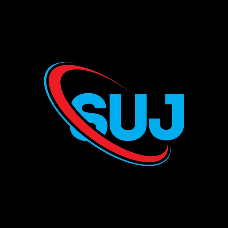 Vector logotipo suj letra suj letra diseño logotipo iniciales logotipo suj vinculado con círculo y mayúscula logotipo monograma suj tipografía para negocios tecnológicos y marca inmobiliaria