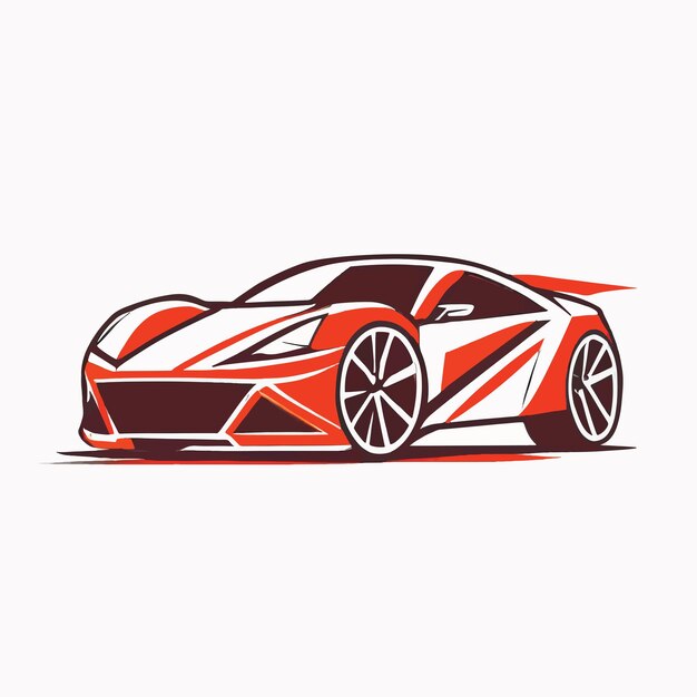 Vector el logotipo del supercoche vectorial en un fondo blanco