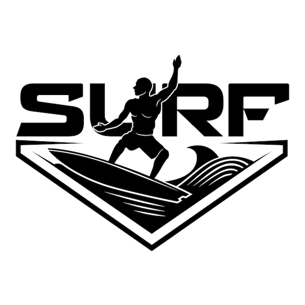 Logotipo de surf Inspiración de diseño de ilustración de surf