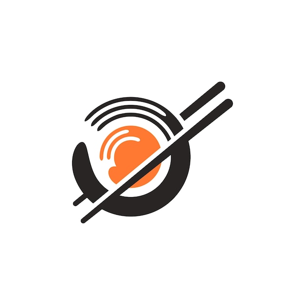 El logotipo del sushi es un restaurante de comida japonesa.