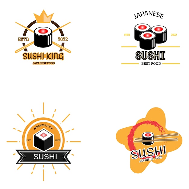 Vector logotipo de sushi moderno ilustración de arte