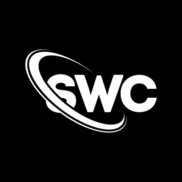 Logotipo SWC letra SWC diseño de logotipo de letra SWC iniciales SWC logotipo vinculado con círculo y mayúscula monograma logotipo SWC tipografía para negocios de tecnología y marca inmobiliaria