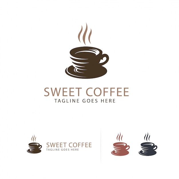 Logotipo de sweet coffee cup