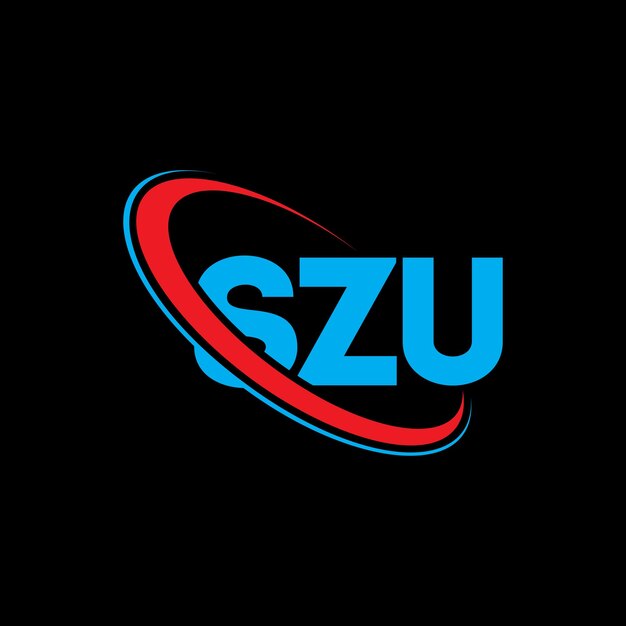 Logotipo SZU SZU letra SZU diseño de logotipo de letra Iniciales SZU logotipo vinculado con círculo y mayúscula logotipo monograma SZU tipografía para negocios tecnológicos y marca inmobiliaria