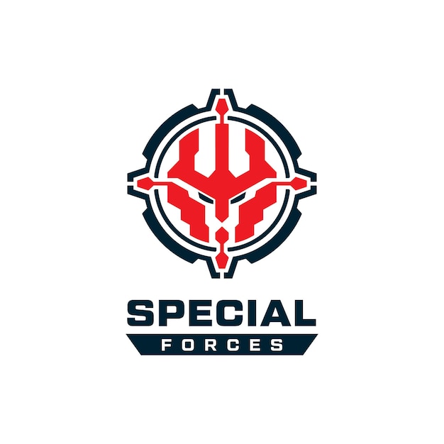 Vector logotipo táctico de la fuerza especial