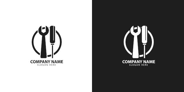 logotipo de taller idea de diseño de logotipo minimalista