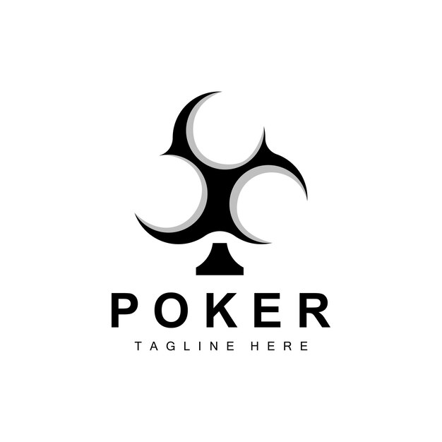 Logotipo de tarjeta de casino de póquer Icono de tarjeta de diamante Corazones Picas Juego de juego de póquer Diseño de club de póquer