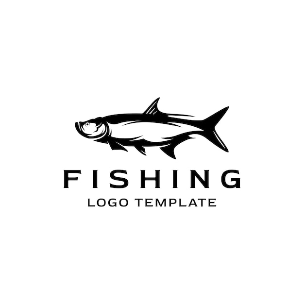 Logotipo de Tarpon Fish perfecto para industrias pesqueras, marítimas y fluviales y negocios similares