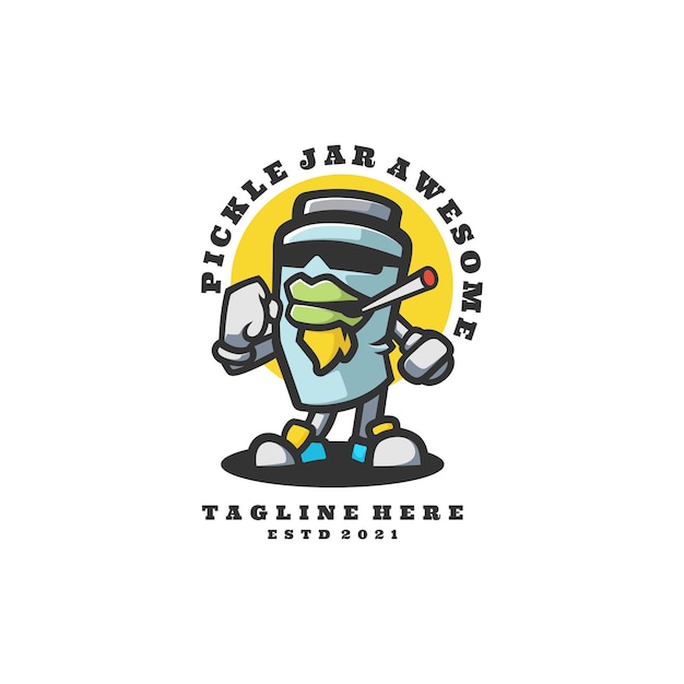 Logotipo de tarro de pepinillos