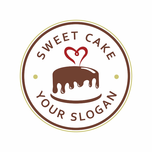 El logotipo de la tarta es el logotipo del pastel dulce.