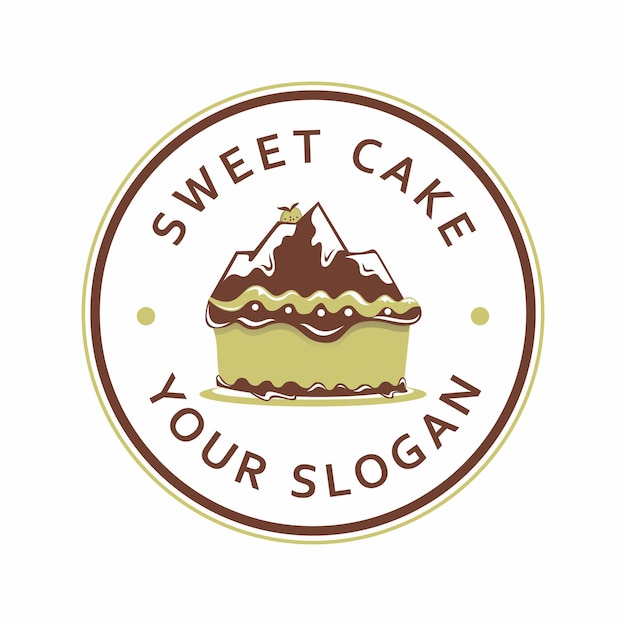 El logotipo de la tarta es el logotipo del pastel dulce.