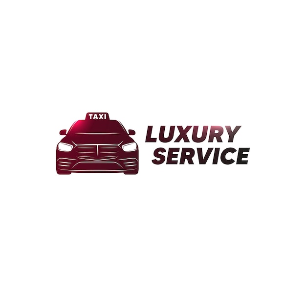 Logotipo de taxi Silueta de coche de lujo Taxi de clase ejecutiva Taxi premium