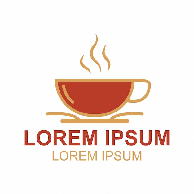 Un logotipo de taza de café para una cafetería o cafetería