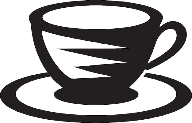 Logotipo de taza de café en negrita para una cafetería