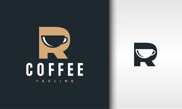 logotipo de la taza de la letra R