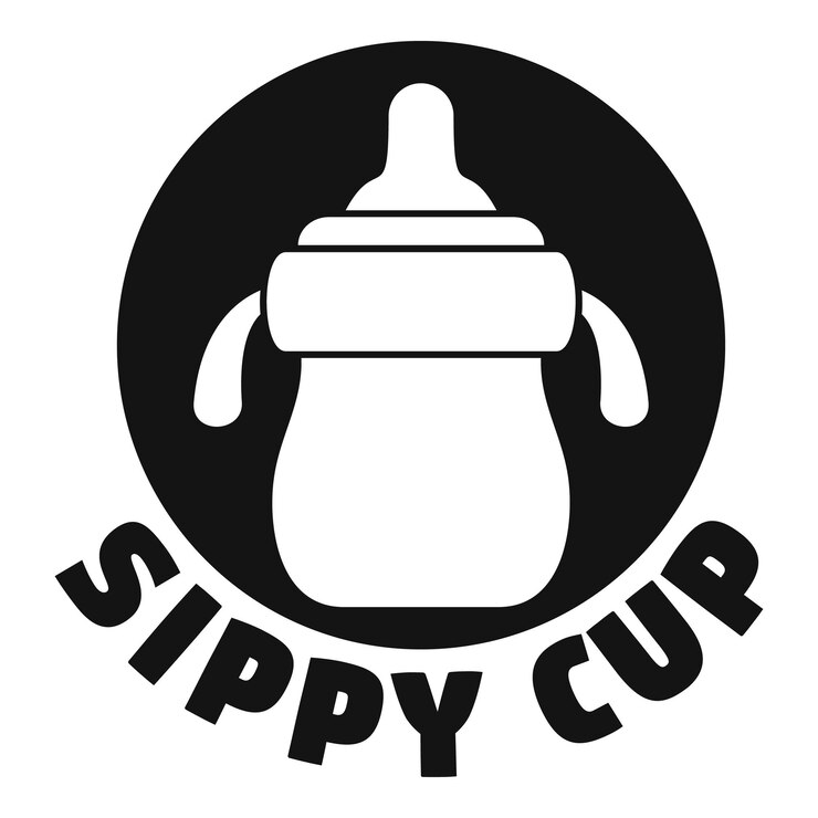 Vector logotipo de la taza para sorber leche ilustración simple del logotipo del vector de la taza para sorber leche para diseño web aislado sobre fondo blanco