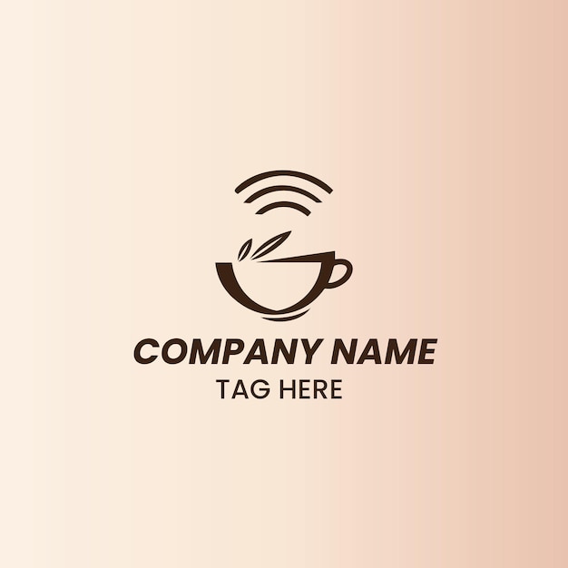 Logotipo de taza de té de crianza de propósitos comerciales simples