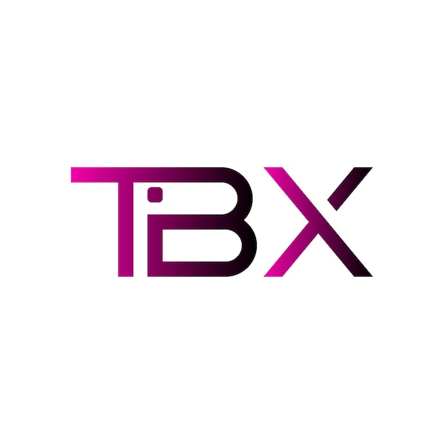 El logotipo de tbx es una tipografía abstracta, un diseño vectorial moderno y mínimo.