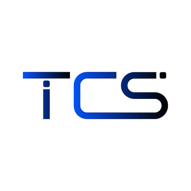 El logotipo de TCS es una tipografía abstracta, un diseño vectorial moderno y mínimo.