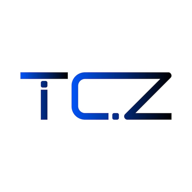 El logotipo de TCZ tipografía abstracta diseño vectorial mínimo moderno simple