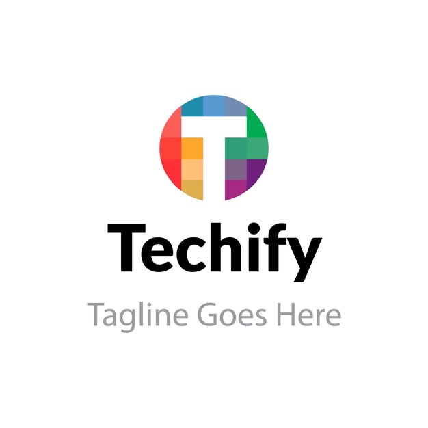 El logotipo de Techify Pixels es el logotipo de la letra T.