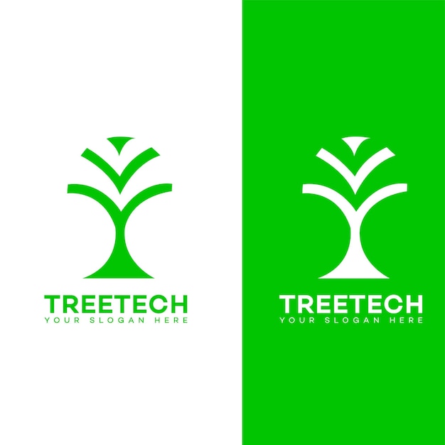 El logotipo de la tecnología del árbol