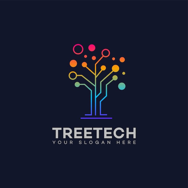 El logotipo de la tecnología del árbol