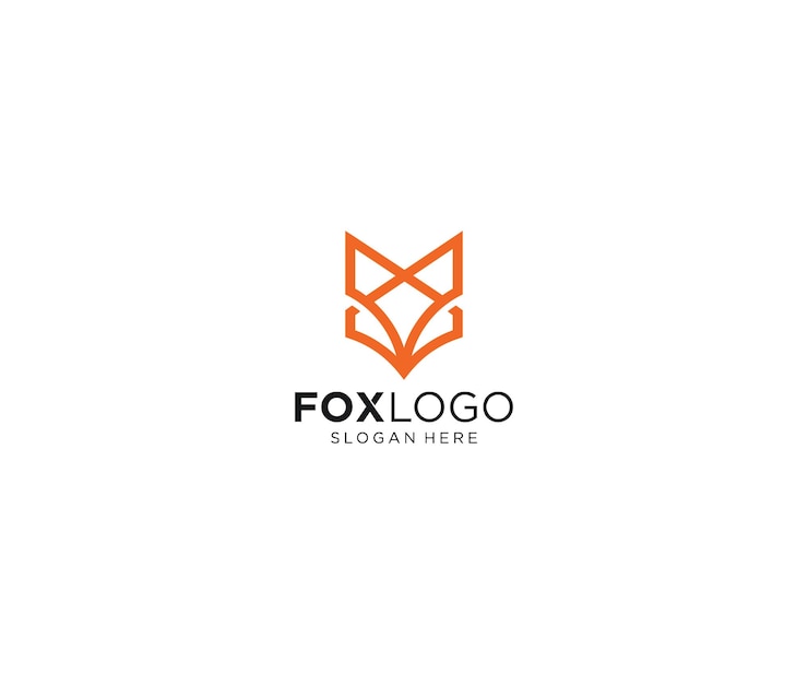 Vector logotipo de tecnología de cabeza de zorro