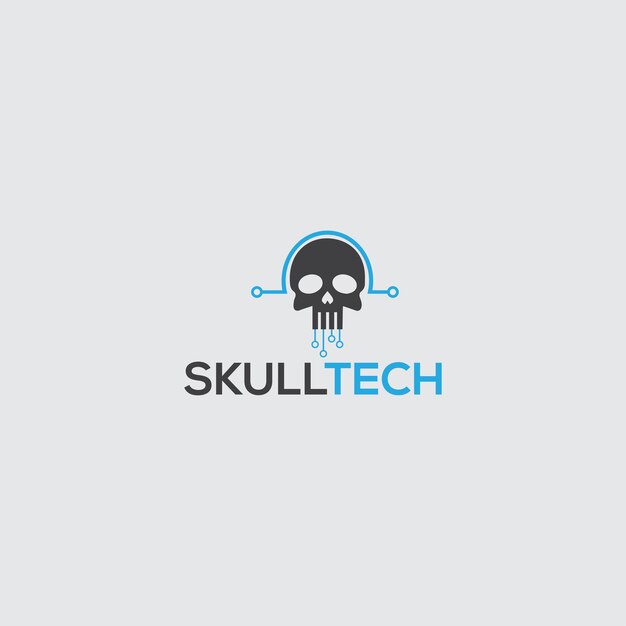 Logotipo de tecnología de calavera